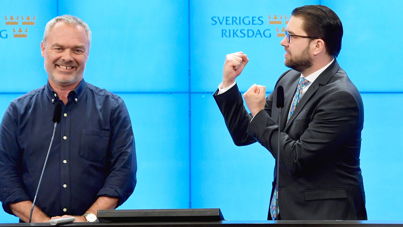 Jimmie Åkesson och Jan Björklund håller sin första debatt ...