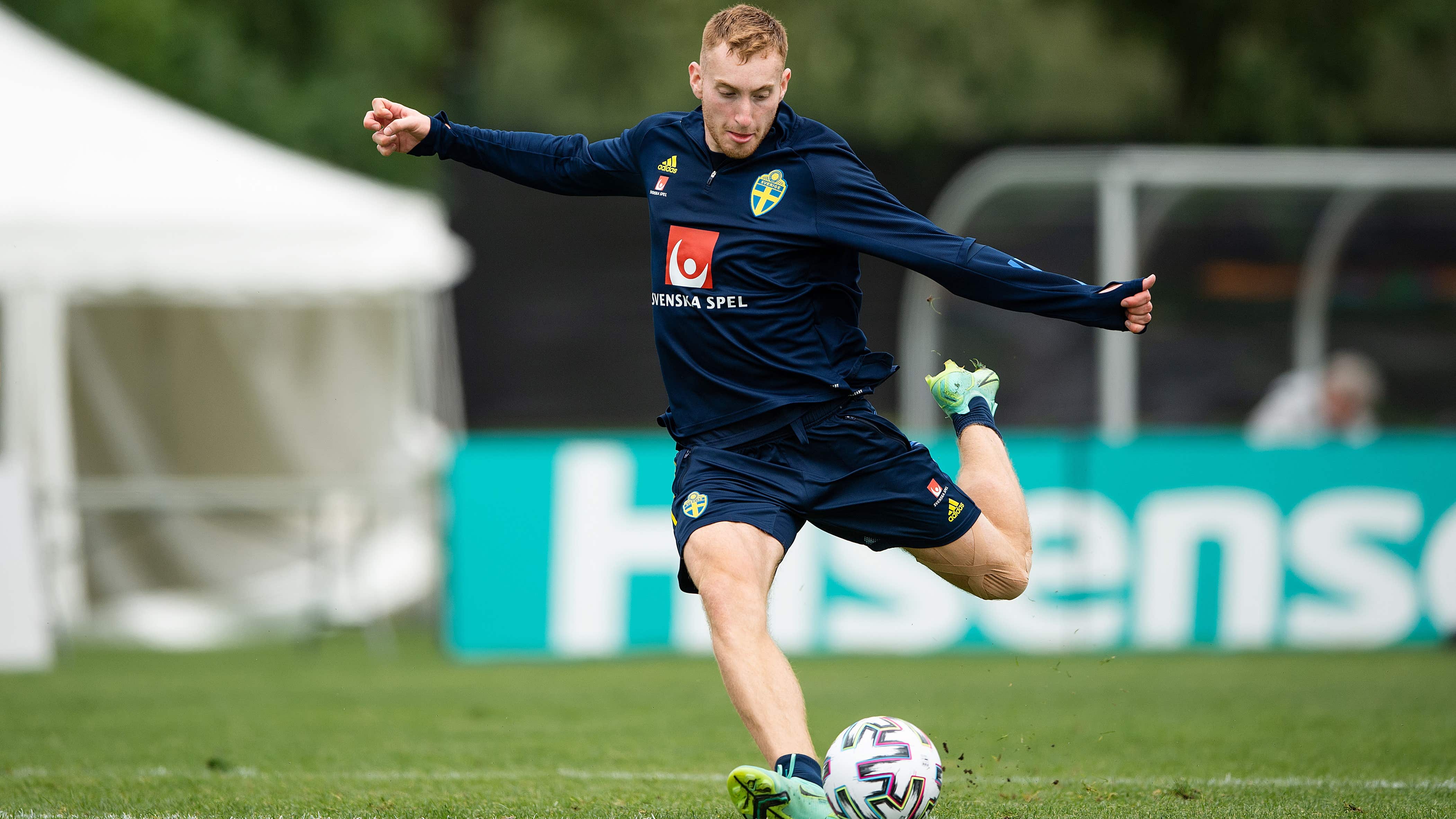 Herrlandslaget i fotboll håller pressträff inför EM ...