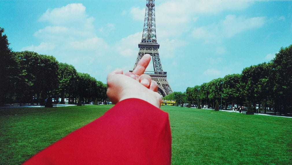 Ai Weiwei, ”Study of perspective – Eiffel tower”, 1999.