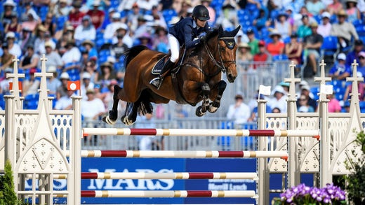 Malin Baryard Johnson's WC horse Indiana is a big jumping lady.