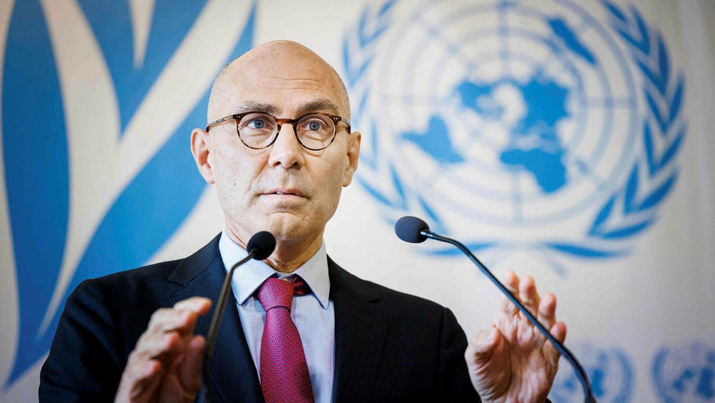 FN:s människorättschef Volker Turk kräver ett slut på våldet i Iran.