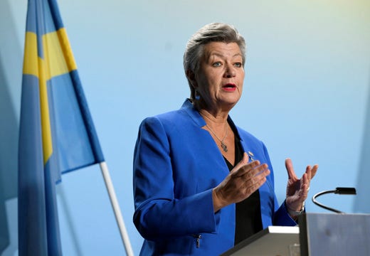 EU-kommissionär Ylva Johansson.