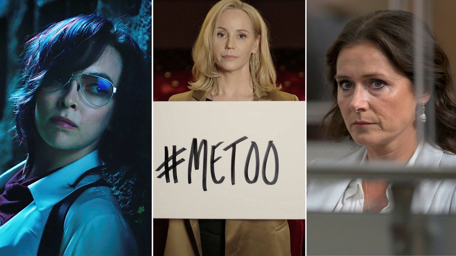 Jodie Comer i ”Free guy”, Sofie Helin i ”Metoo – hösten som förändrade Sverige” och Sidse Babett Knudsen i ”Olyckan”.
