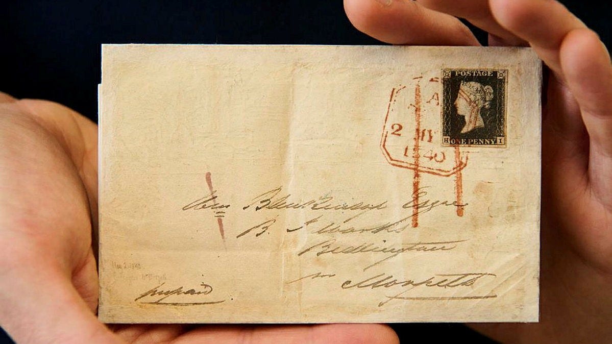 Ett särskilt rart exemplar av ett så kallat One penny black-frimärke ska auktioneras ut i New York.