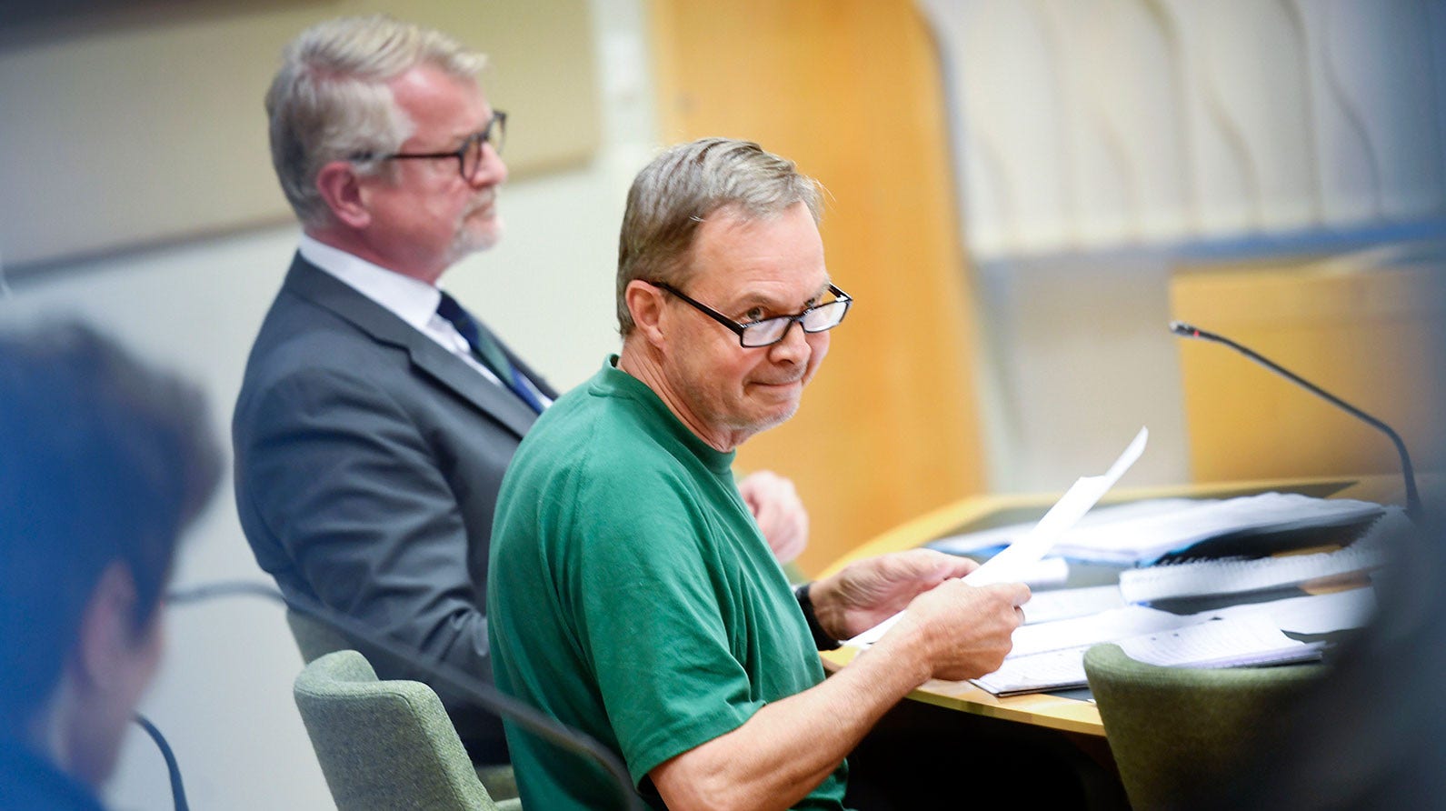 Företagsledaren Karl Hedin, här under häktningsförhandling i jaktbrottshärvan 2018, är åtalad för grovt jaktbrott.