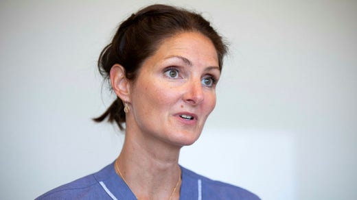 Rebecca Enander, barnmorska på Danderyds sjukhus.
