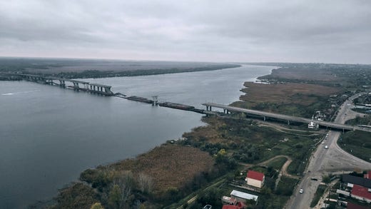 The Russian forces used the Antonovsky Bridge to supply their forces with supplies, equipment, and personnel.