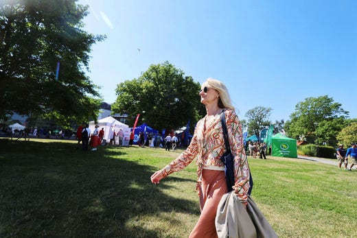 Säpochefen Charlotte von Essen är på plats i Almedalen för att delta i flera seminarier om Sveriges totalförsvar.