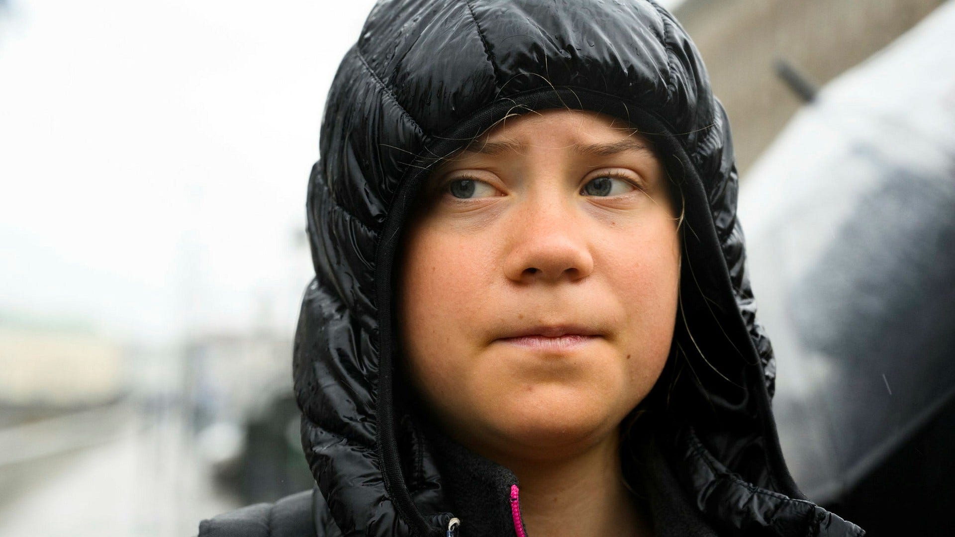 Greta Thunberg skolstrejkade som vanligt i Stockholm på fredagen.