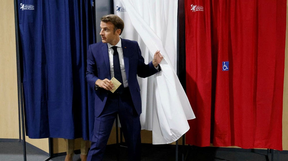 Oavgjort i första rundan mellan vänstern och Macron