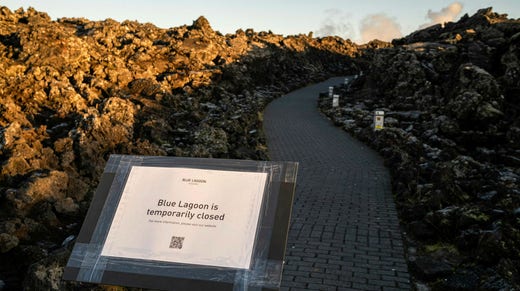 The famous Blue Lagoon is closed.