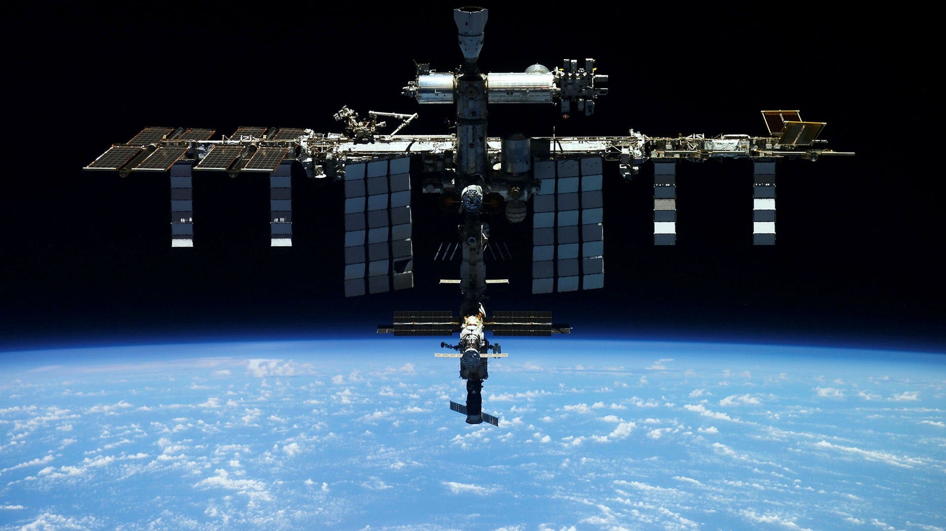 Internationella rymdstationen ISS.