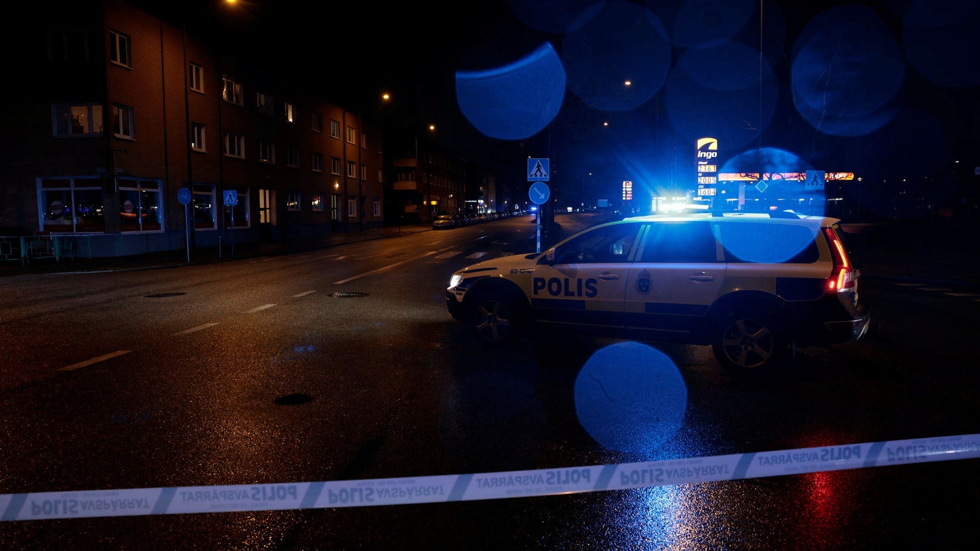 Avspärrningar i Malmö på onsdagskvällen.