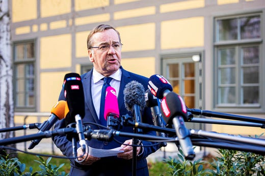 Tysklands nya försvarsminister Boris Pistorius.