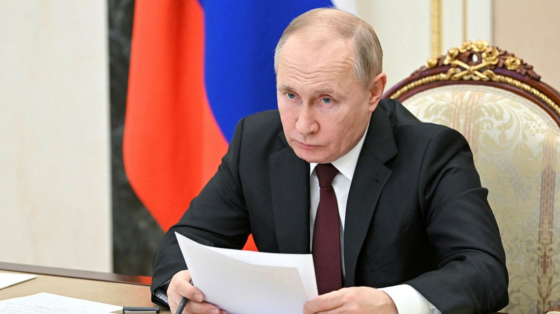Vladimir Putin tidigare i februari.