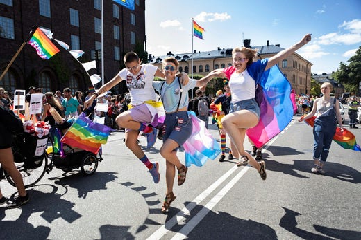 Pridefestivalen i Stockholm 2019.