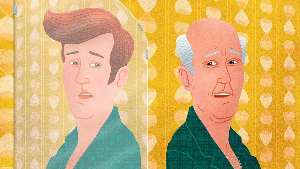 Vi lever i otakt med vår ålder. Större delen av livet ser vi oss själva som yngre än vi är.