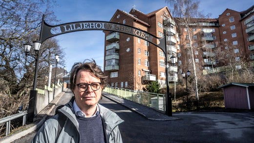 Erik Fahlén, ordförande i bostadsrättsföreningen Liljeholmsberget.
