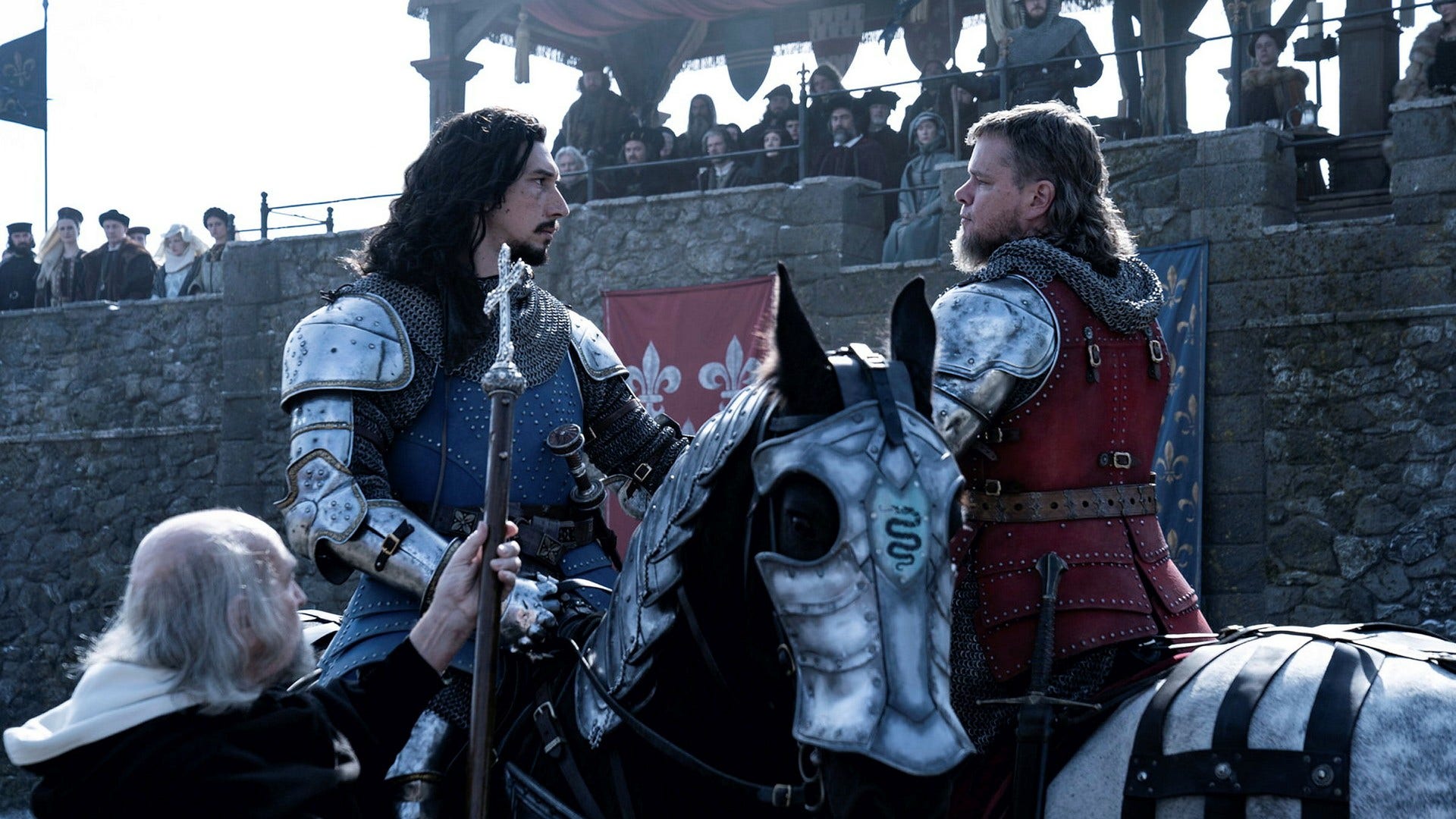 Adam Driver och Matt Damon i ”The last duel”.