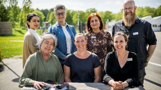 Evlina Matti Afram, Camilla Jonasson, Noreih Alla Wirdi, Robert Dahlqvist, Jannice Kloibhofer, Johanna Jedborg och Anna Gill.