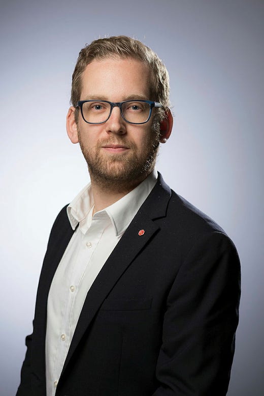 Alexander Ojanne, socialborgarråd i Stockholms stad.