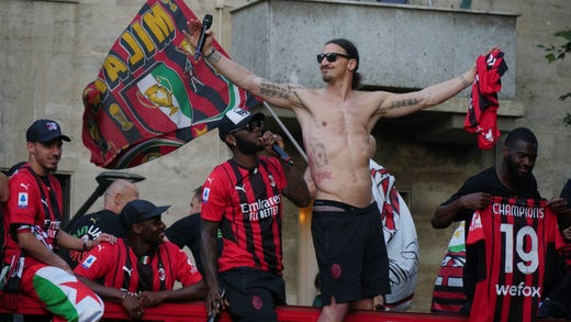 In May this year, 40-year-old Zlatan Ibrahimovic celebrated that his Milan had become Italian champions.