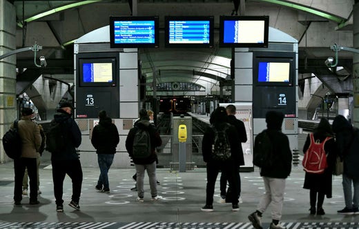 Most of the regional trains in Paris were canceled on Thursday.  Commuters trying to get to work were having a hard time.