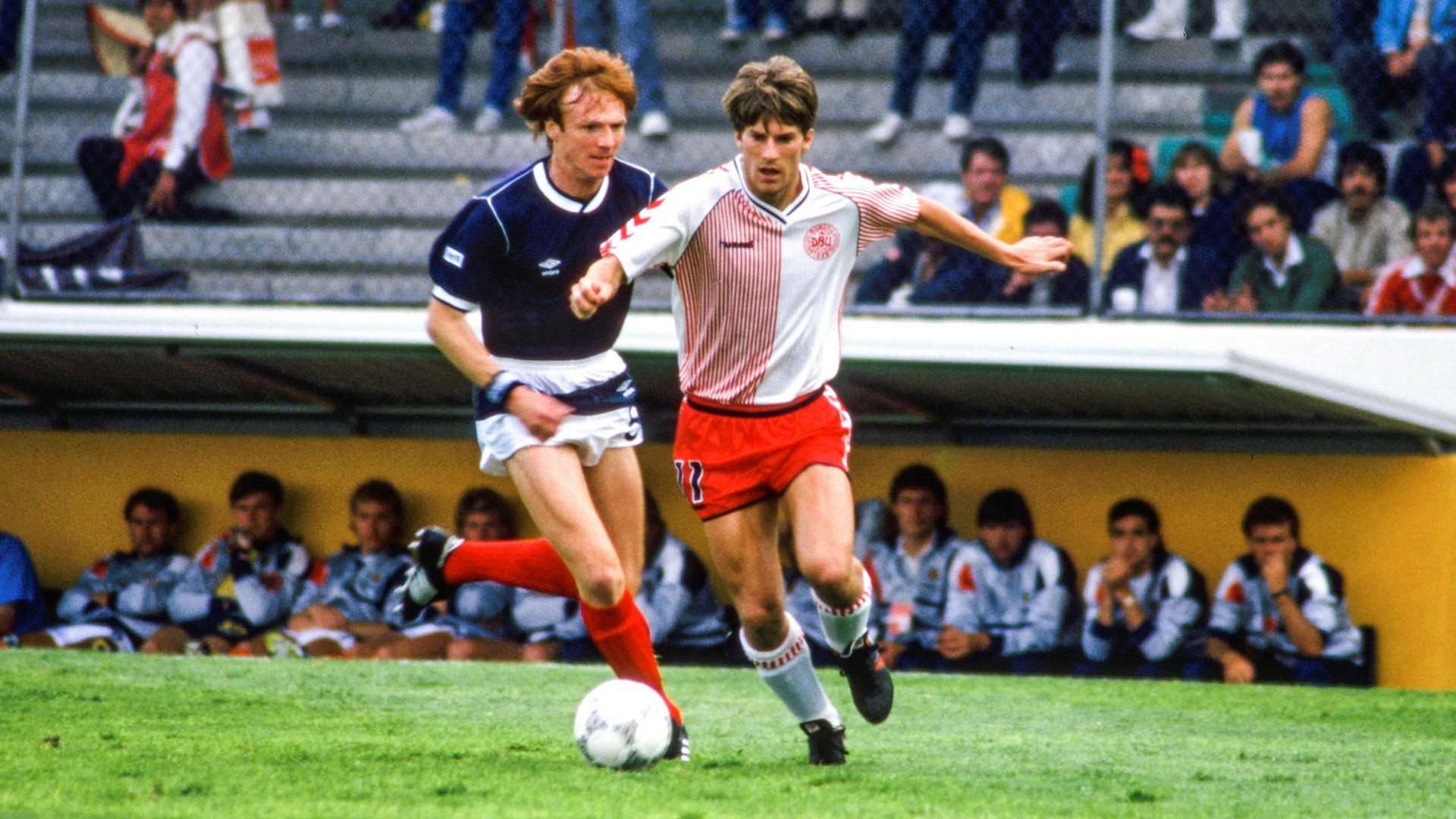 Brian  L  And Michael Laudrup  R  Sign Their Autographs On A Giant Picture Image441643523