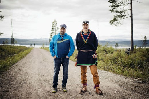 Mikael Kuhmunen, ordförande i Sirges sameby och Jan-Erik Länta, ordförande i Jåhkågasska sameby, vars renskötsel skulle bli direkt påverkad av en eventuell gruva i Kallak-området.