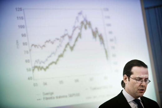 17 november 2008: Finansminister Anders Borg kommenterar det ekonomiska läget.