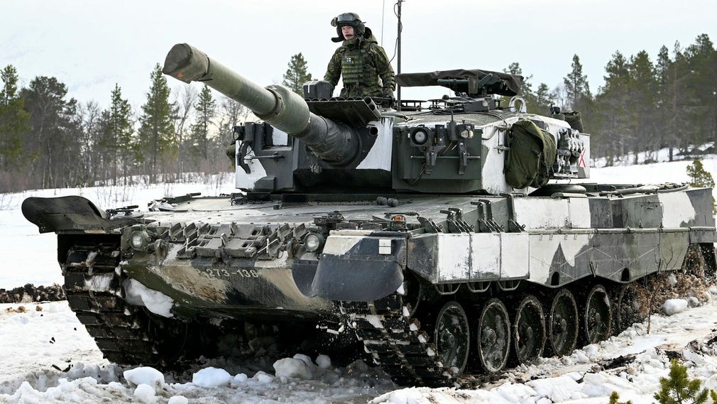 Finskkörd Leopardstridsvagn i Natoledd övning i Nordnorge i fjol.
