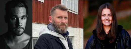 Erik Simander, Marcus Derland, Emma Isberg.