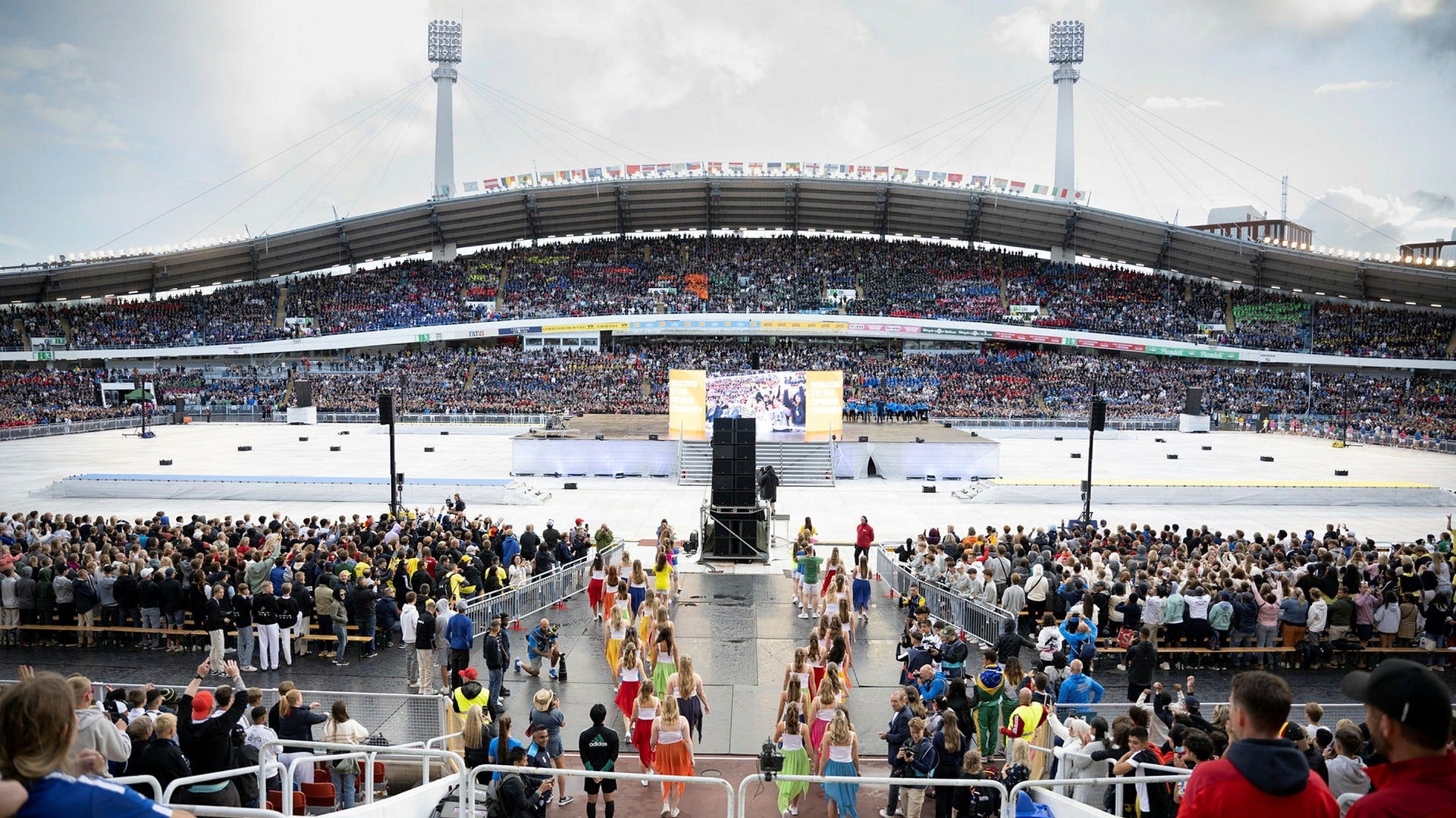 Ullevi durante l'inaugurazione della Gothia Cup il 17 luglio.