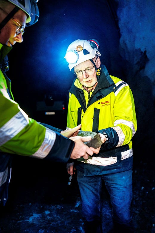 Mine manager Michael Meyer is an underground veteran: 