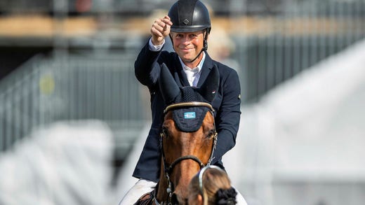 Jens Fredricson, who is part of the Swedish WC team, trains his horses by asking questions.