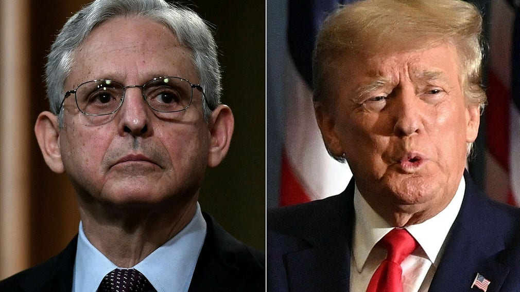 Merrick Garland e Donald Trump.