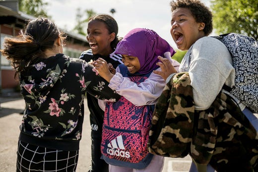Arsema, Ayan och Latifa.