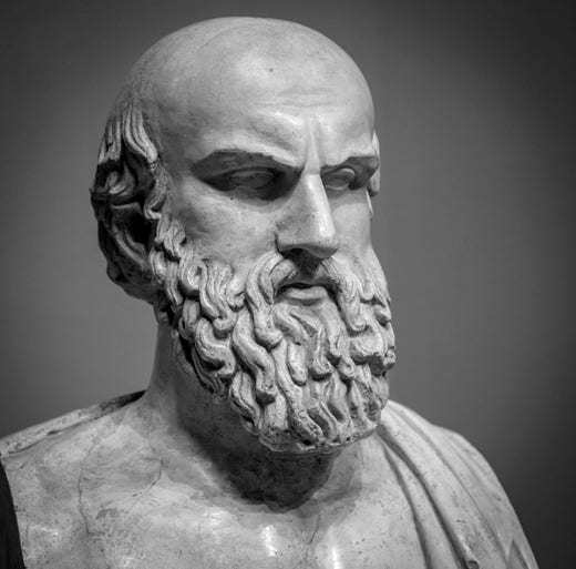 Aischylos som byst.