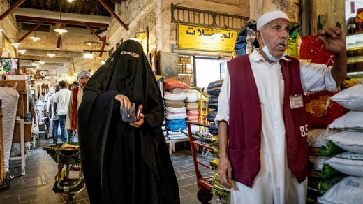 Marknadsplatsen i Doha är nybyggd eller renoverad för att se gammal ut.