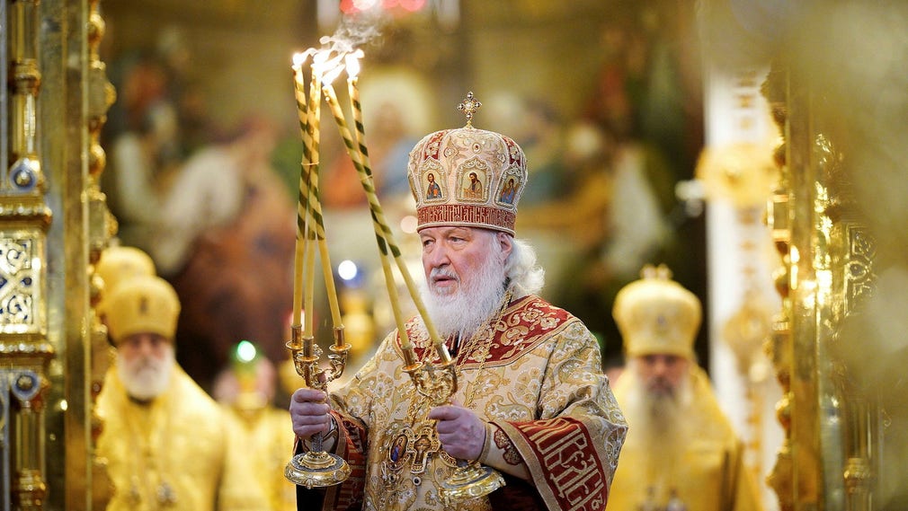 Patriarca Kirill della Chiesa ortodossa russa.