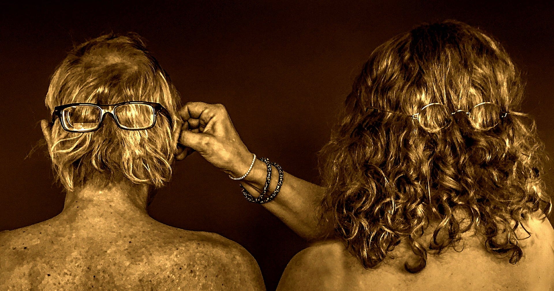 Lars Vilks och Elisabeth Ohlson.