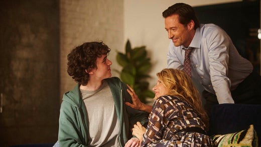 Zen McGrath, Laura Dern et Hugh Jackman dans Le Fils