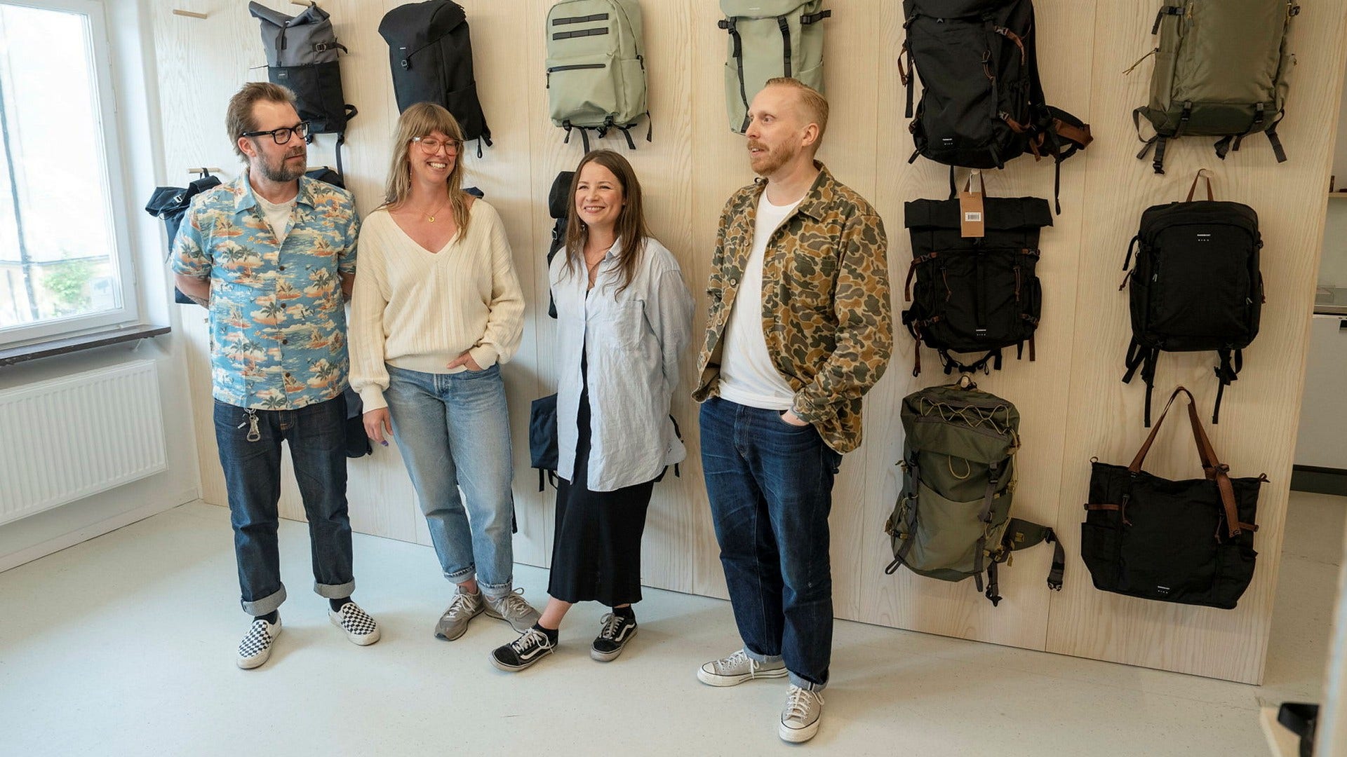 Mattias Dahlström, Kajsa Ljungberg, Åsa Friberg och Patrik Ström är alla glada över att ha en fyradagarsvecka.