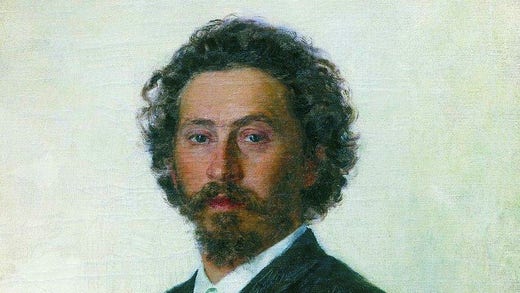 Självporträtt i olja av konstnären Ilja Repin född i Charkiv 1844. Målningen finns på Tretjakovgalleriet Moskva.