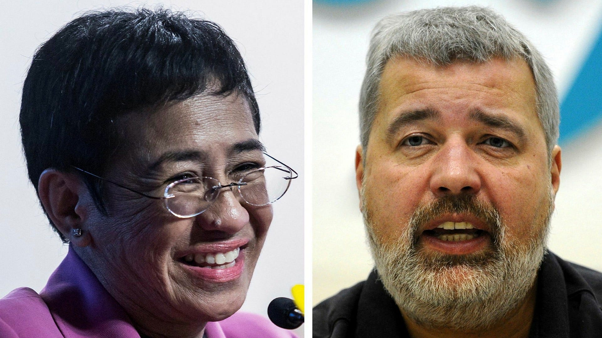 Maria Ressa och Dmitrij Muratov.