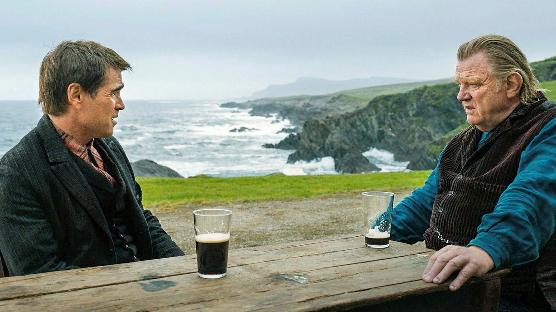 Colin Farrell och Brendan Gleeson i ”The banshees of Inisherin”.