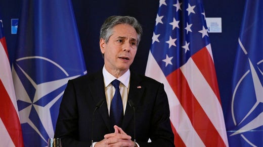 USA:s utrikesminister Anthony Blinken uttalade sig positivt om Sveriges och Finlands utsikter att gå med i Nato.