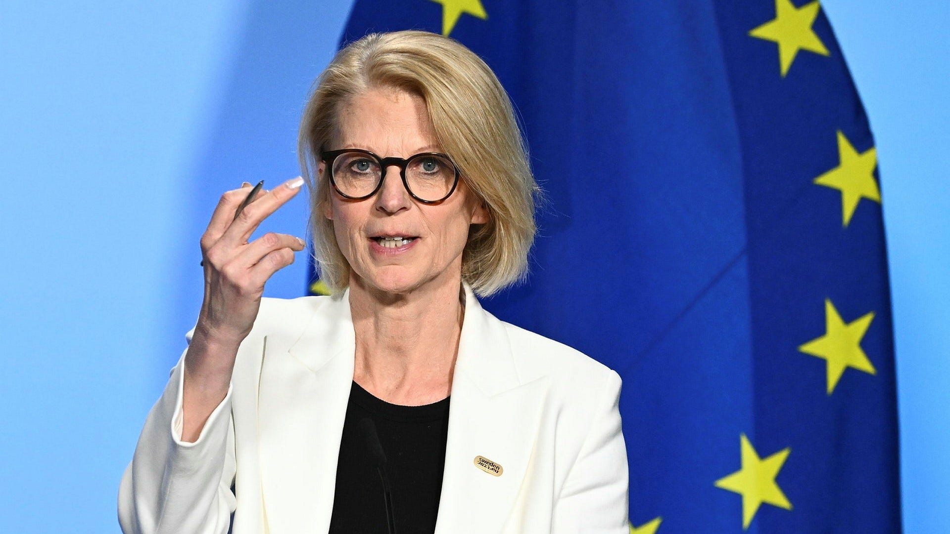 Finansminister Elisabeth Svantesson (M) uttalar sig om bojkotten av Marabou. Arkivbild.