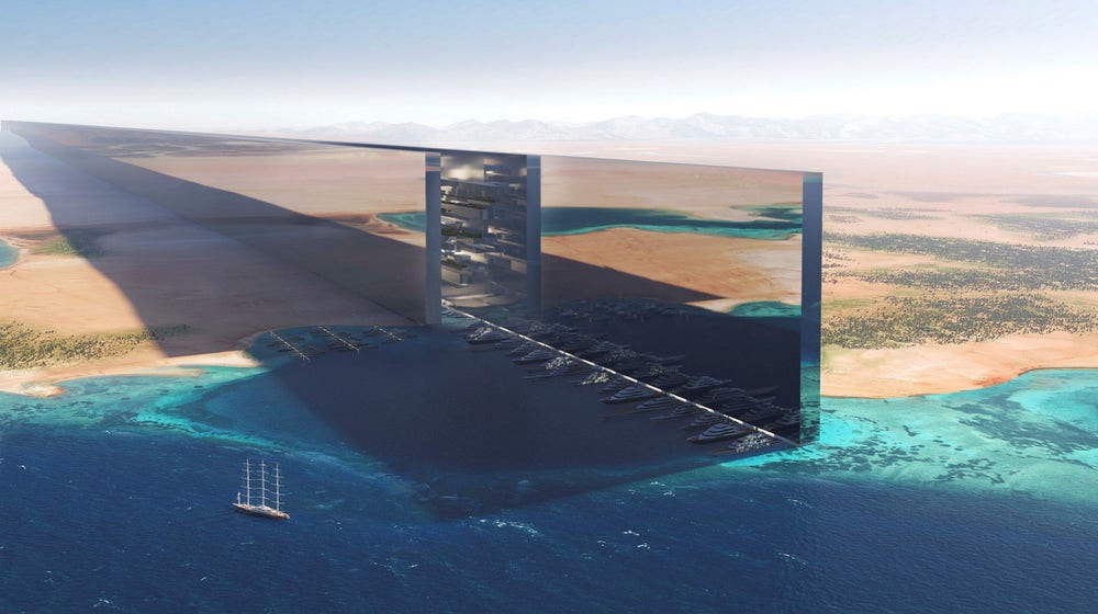 Världens största byggnad planeras i saudisk öken