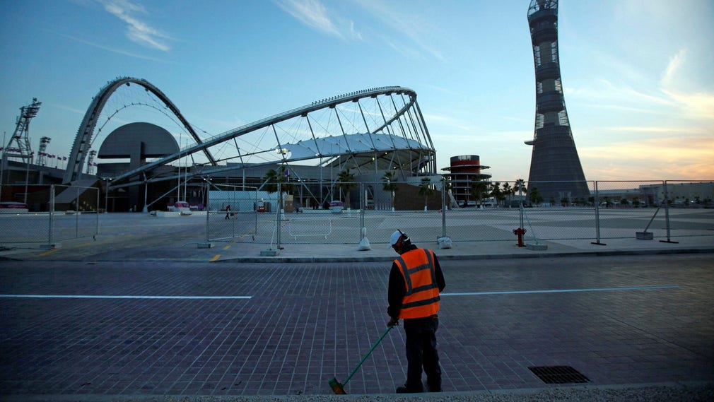 En jobbare i Doha.